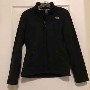 North Face black fleece zip up sweater